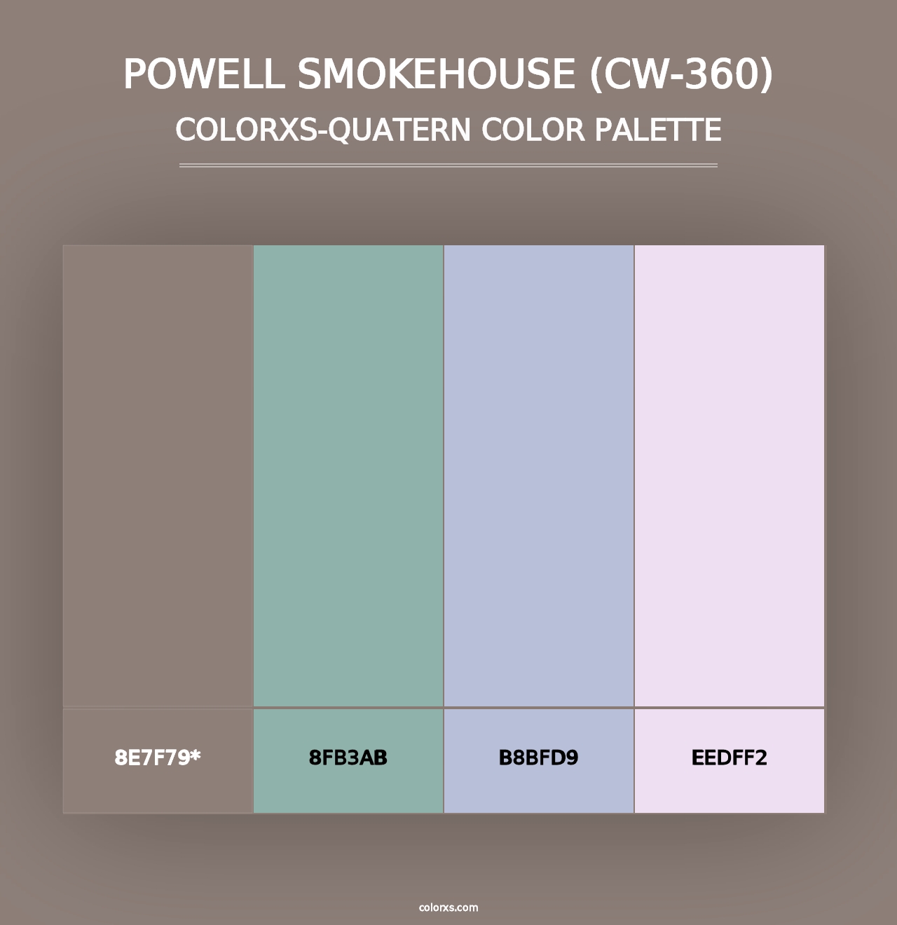 Powell Smokehouse (CW-360) - Colorxs Quad Palette