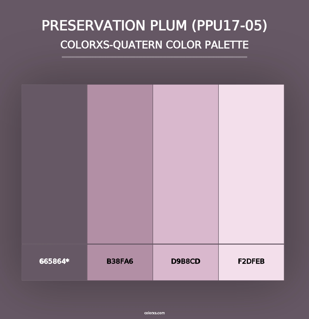 Preservation Plum (PPU17-05) - Colorxs Quad Palette