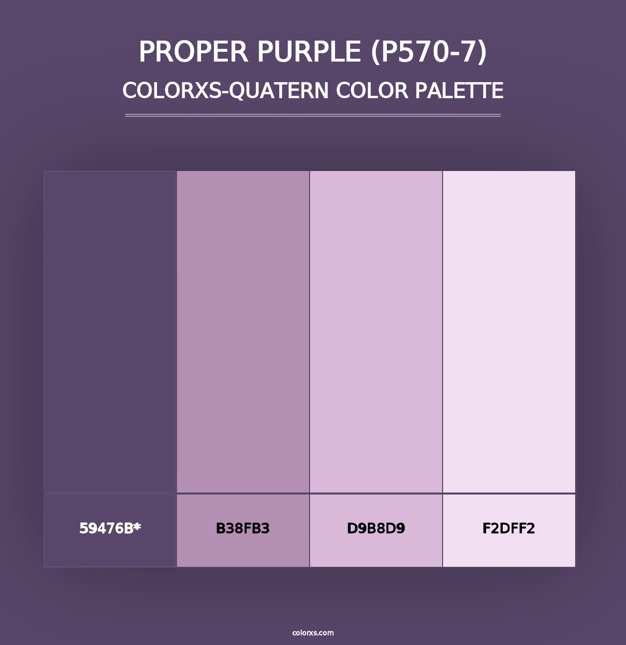 Proper Purple (P570-7) - Colorxs Quad Palette