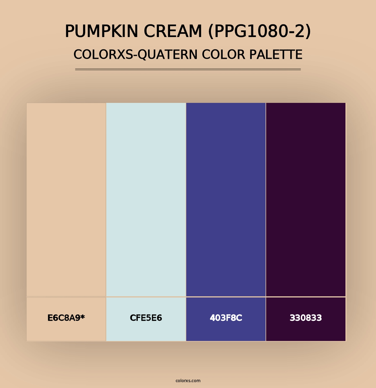 Pumpkin Cream (PPG1080-2) - Colorxs Quad Palette