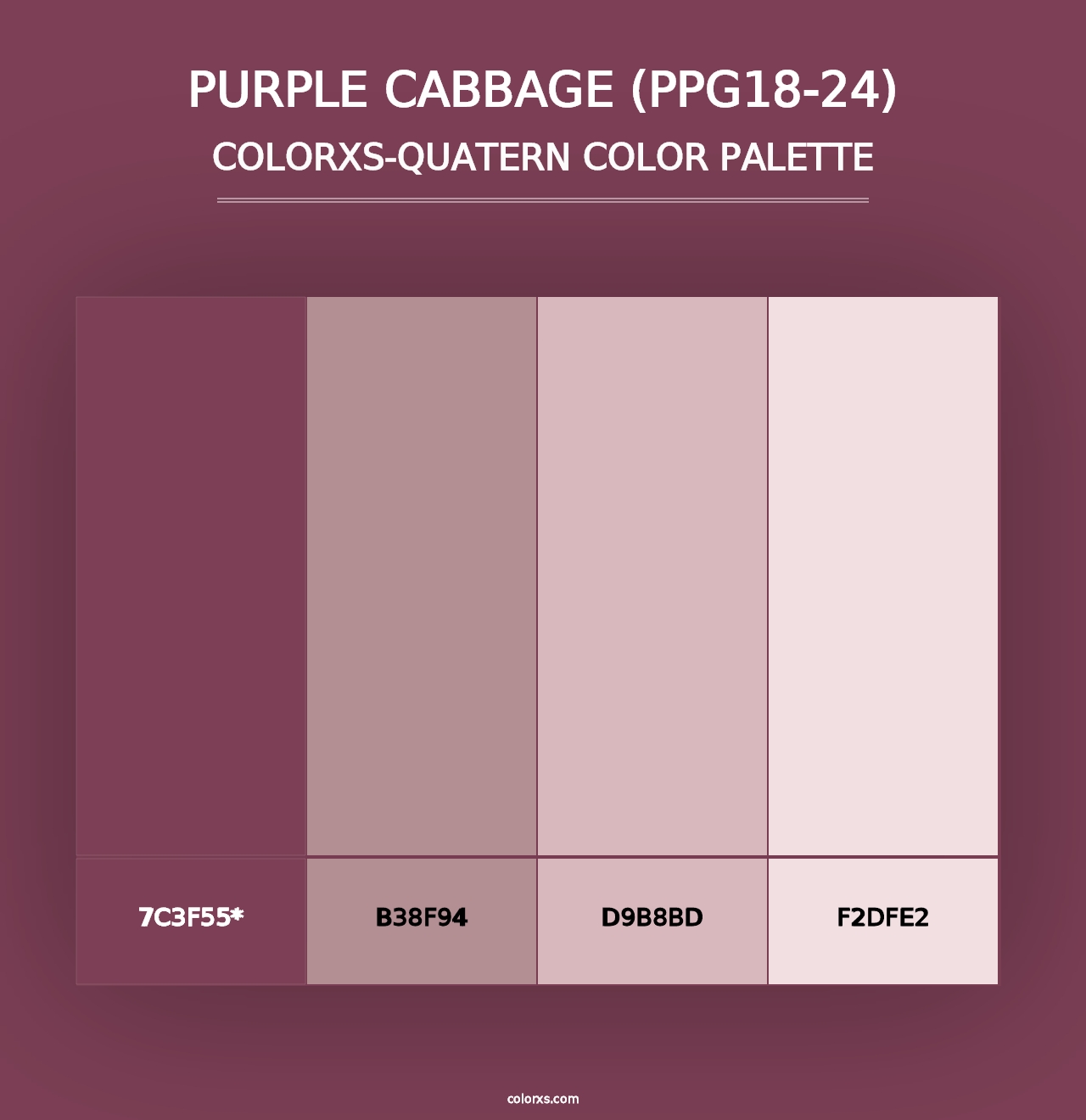 Purple Cabbage (PPG18-24) - Colorxs Quad Palette