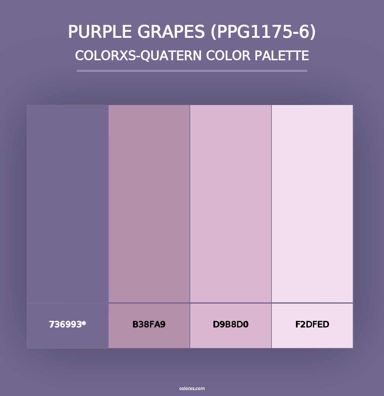 Purple Grapes (PPG1175-6) - Colorxs Quad Palette