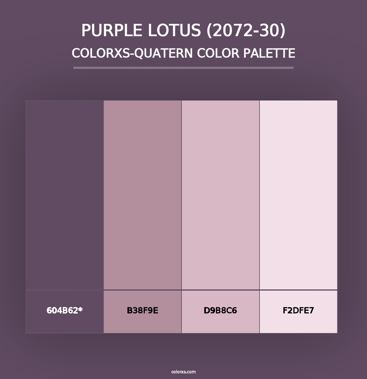 Purple Lotus (2072-30) - Colorxs Quad Palette