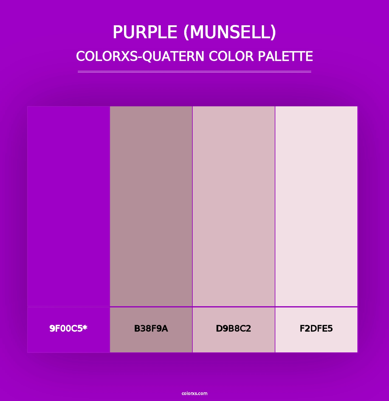 Purple (Munsell) - Colorxs Quad Palette