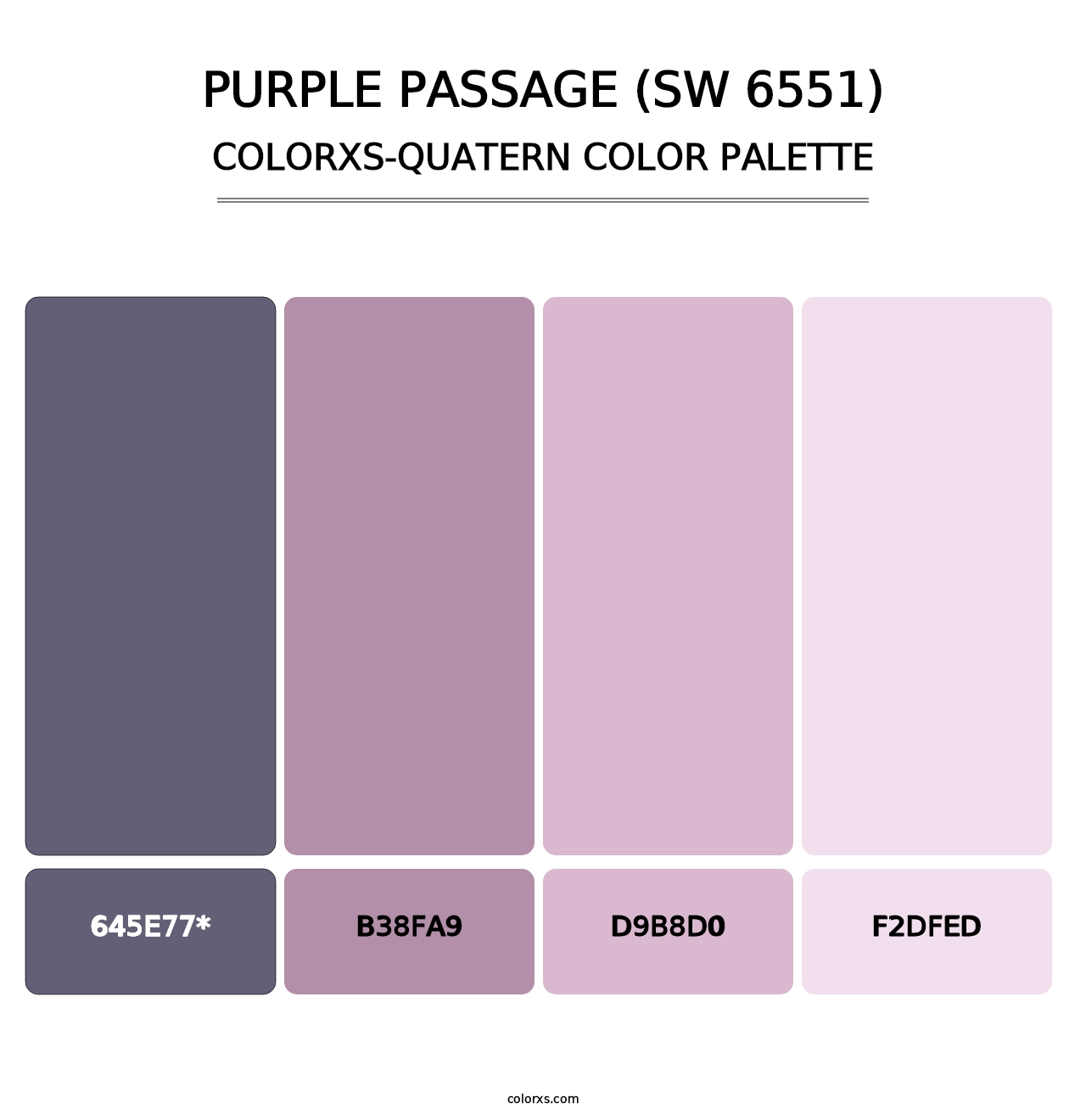 Purple Passage (SW 6551) - Colorxs Quad Palette