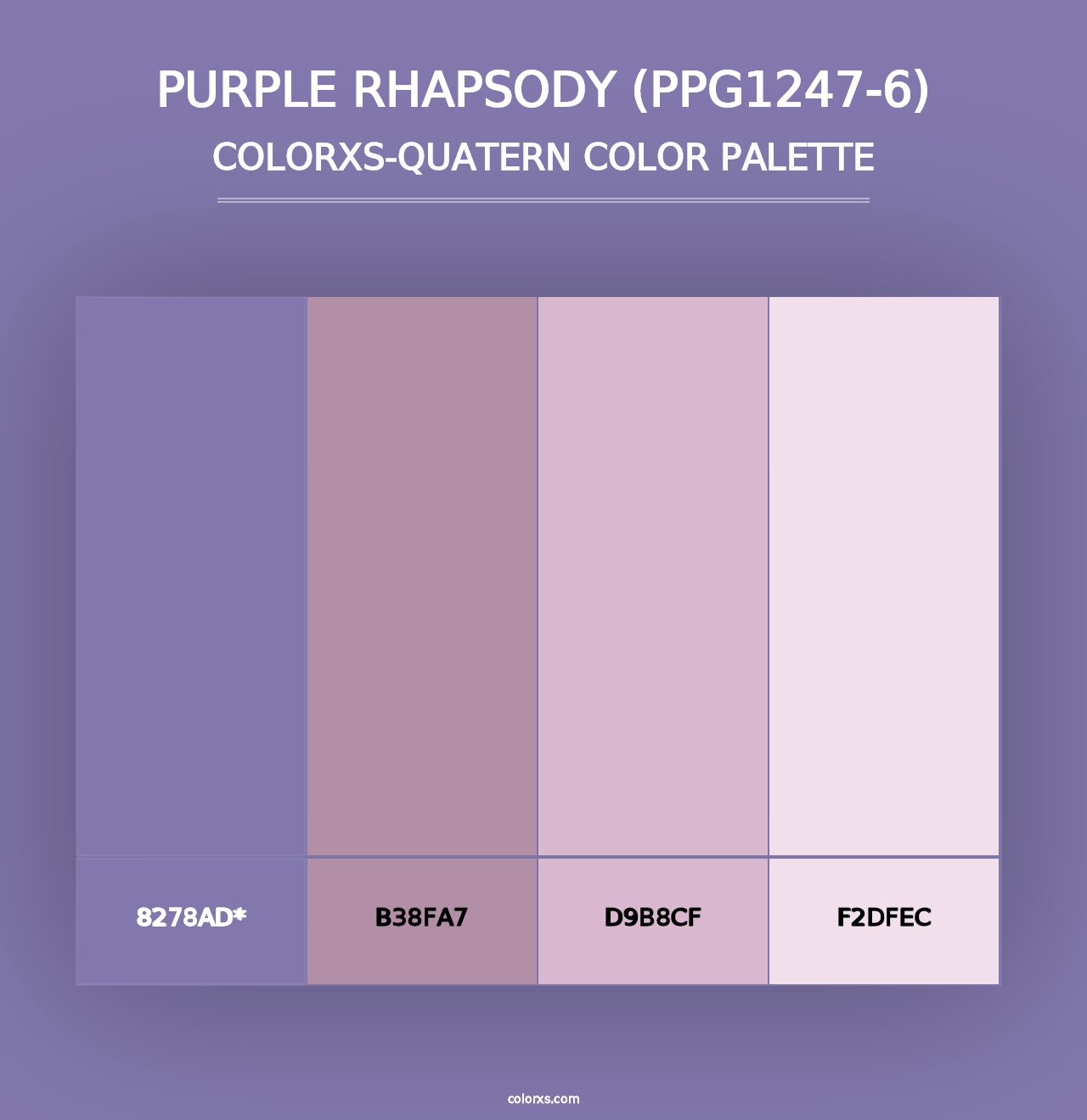 Purple Rhapsody (PPG1247-6) - Colorxs Quad Palette