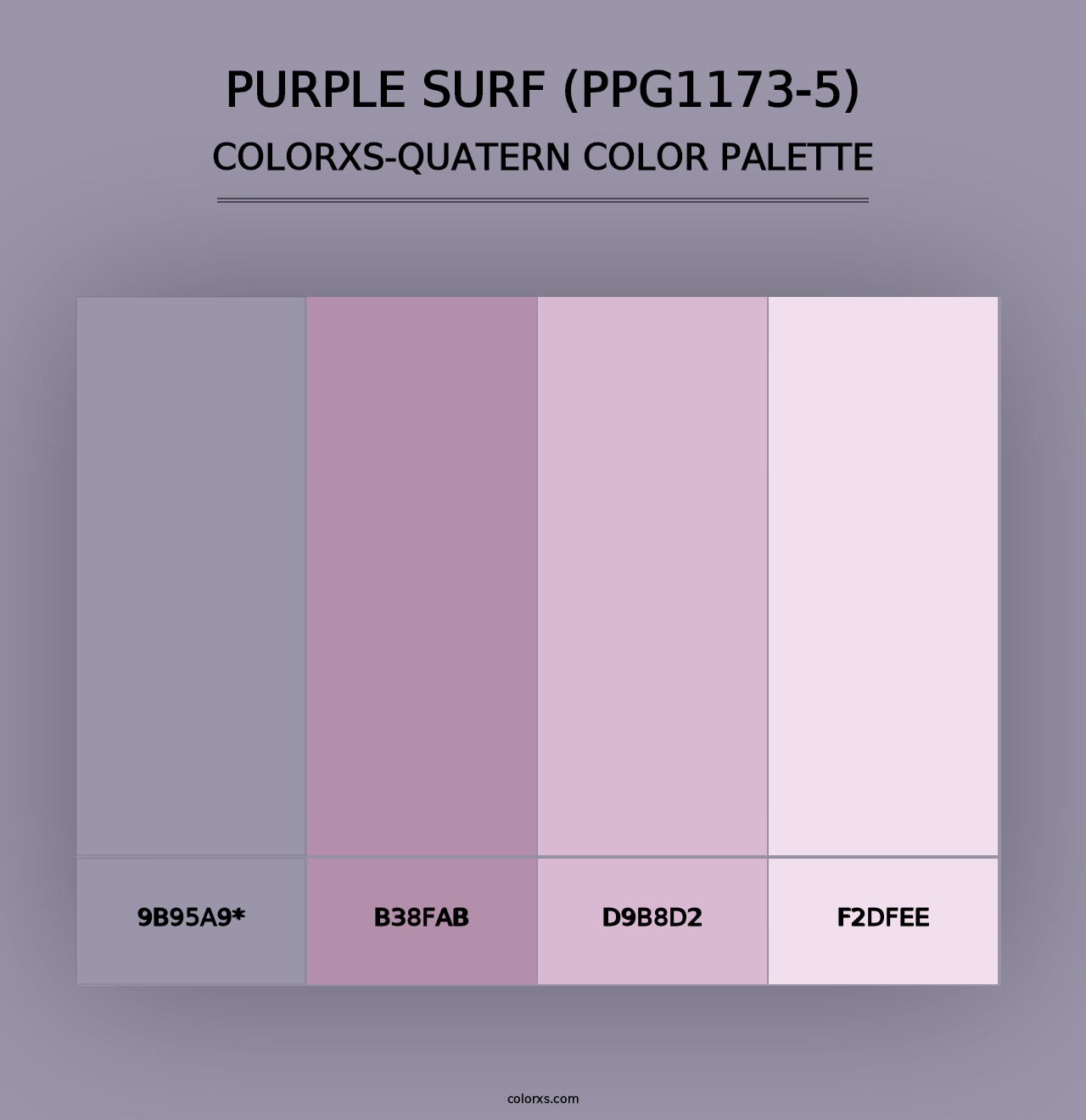 Purple Surf (PPG1173-5) - Colorxs Quad Palette