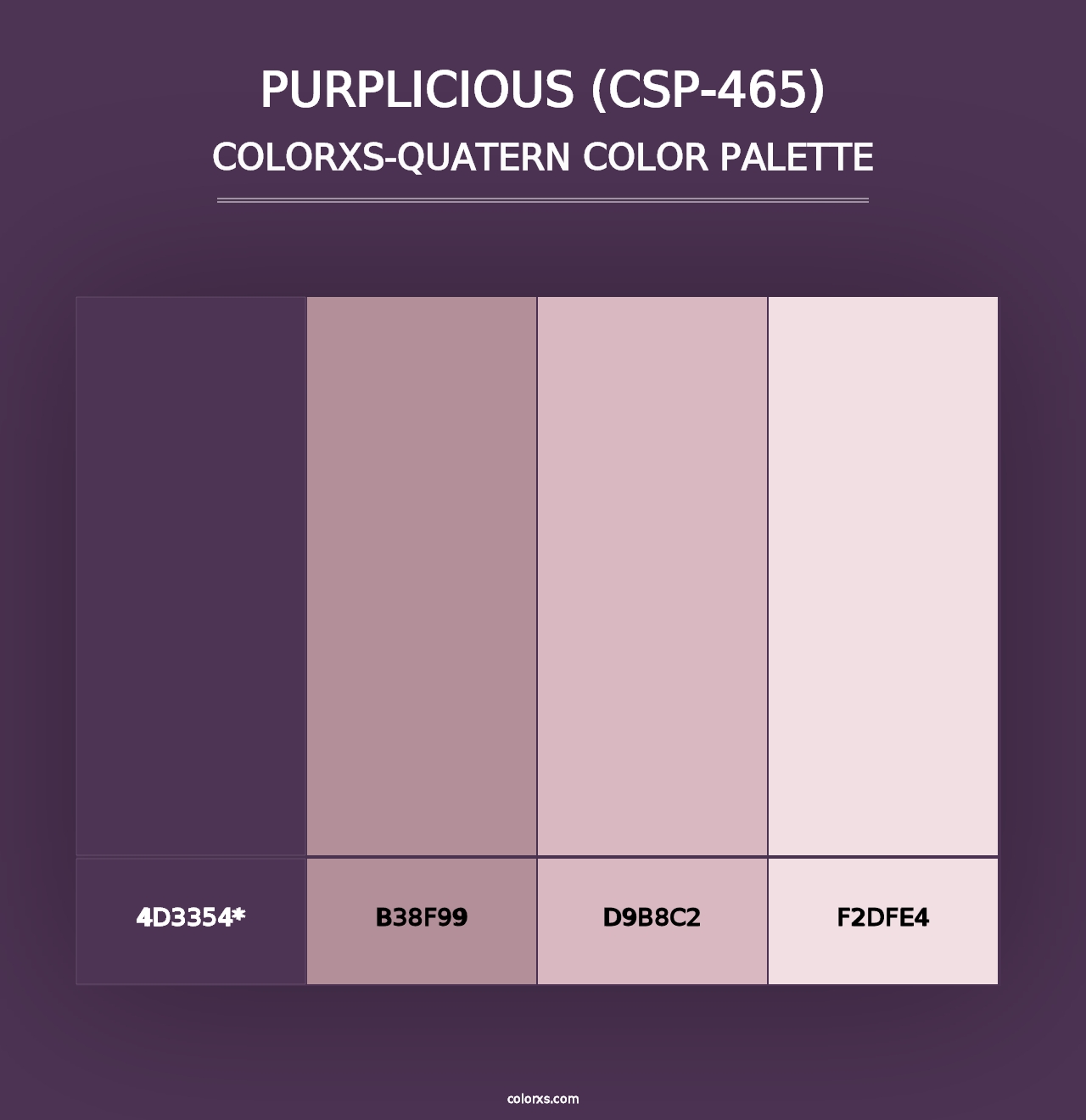 Purplicious (CSP-465) - Colorxs Quad Palette