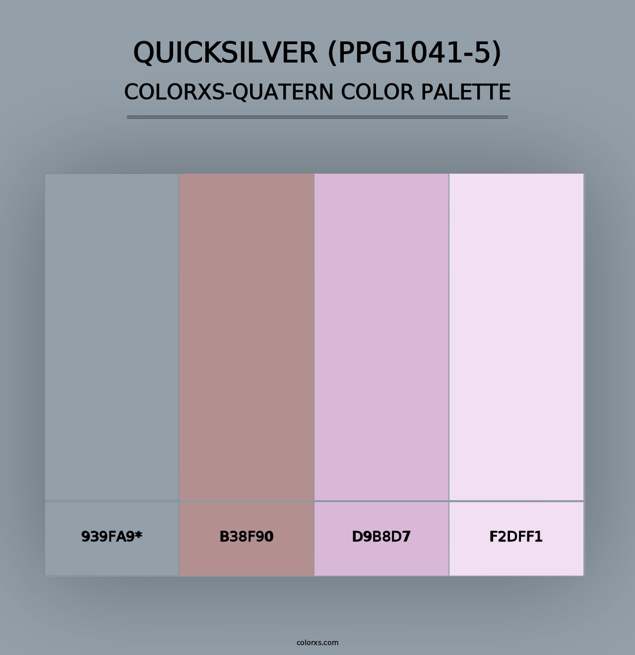 Quicksilver (PPG1041-5) - Colorxs Quad Palette