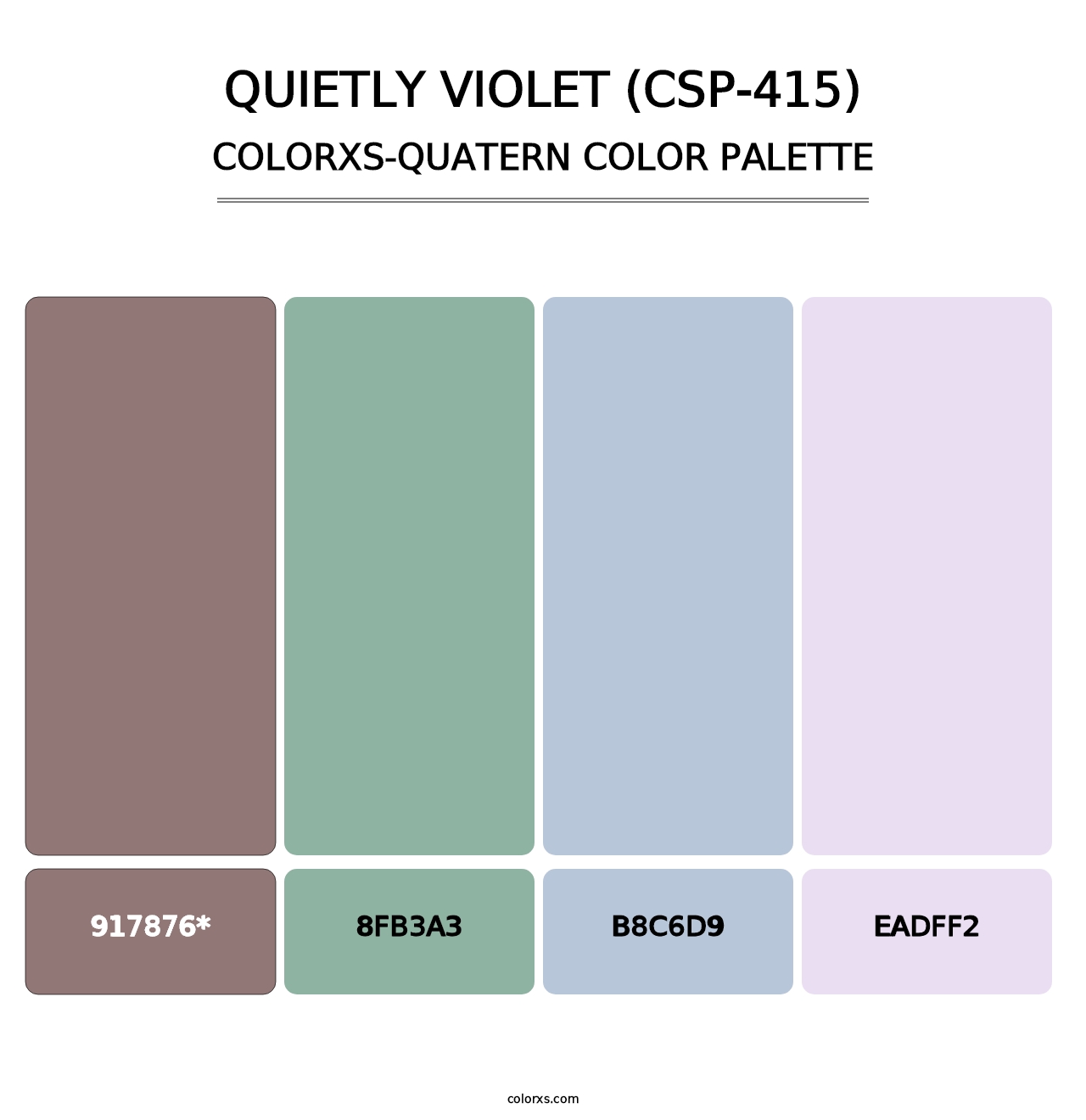 Quietly Violet (CSP-415) - Colorxs Quad Palette