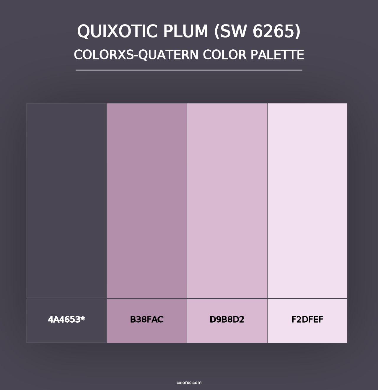 Quixotic Plum (SW 6265) - Colorxs Quad Palette