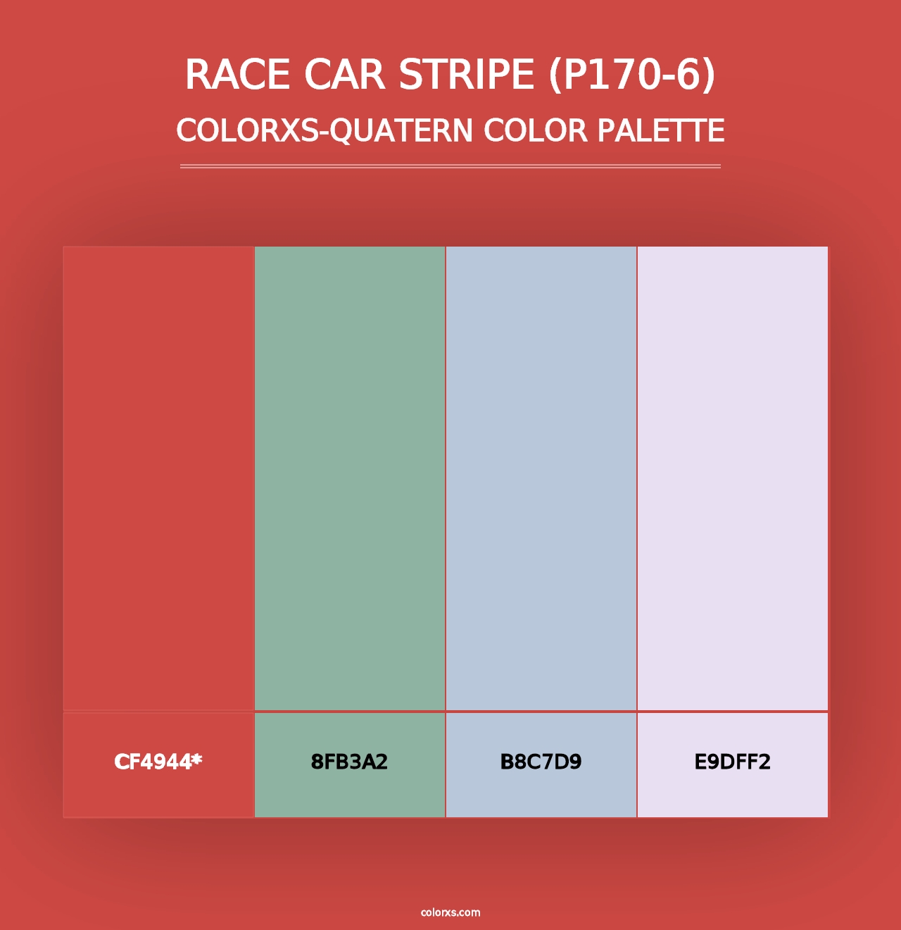 Race Car Stripe (P170-6) - Colorxs Quad Palette