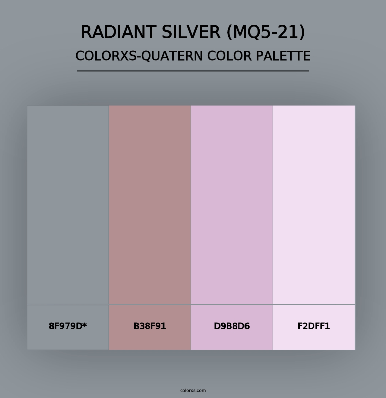 Radiant Silver (MQ5-21) - Colorxs Quad Palette