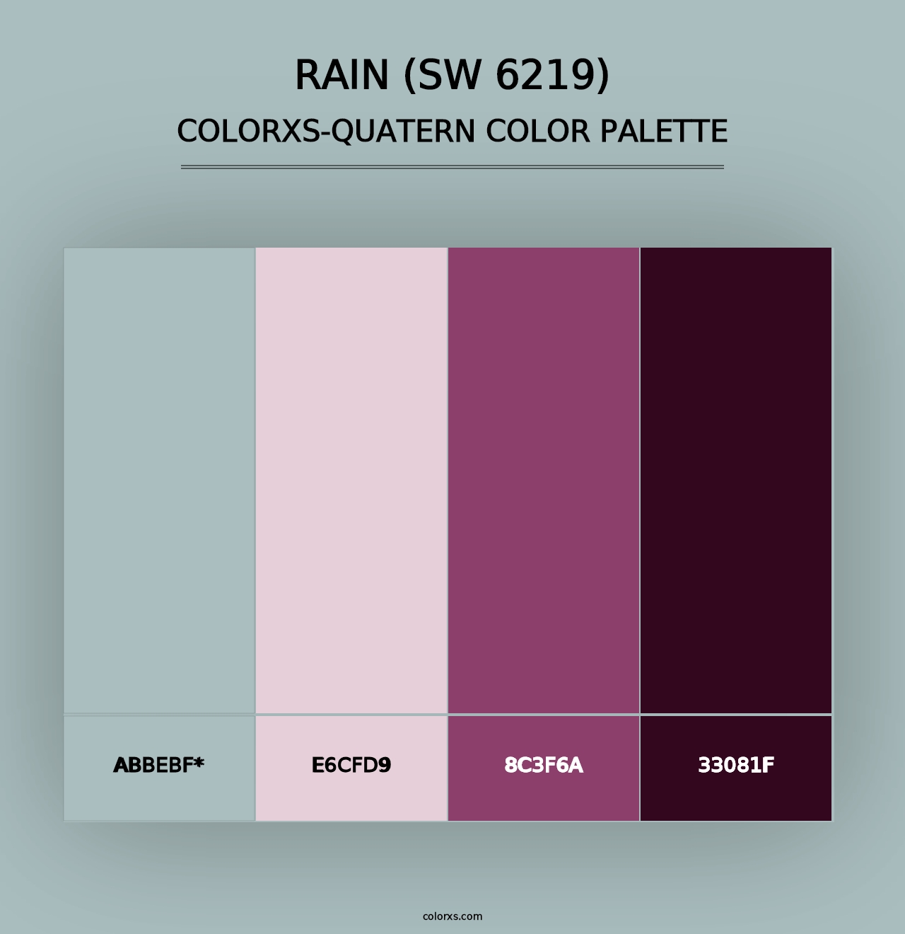 Rain (SW 6219) - Colorxs Quad Palette