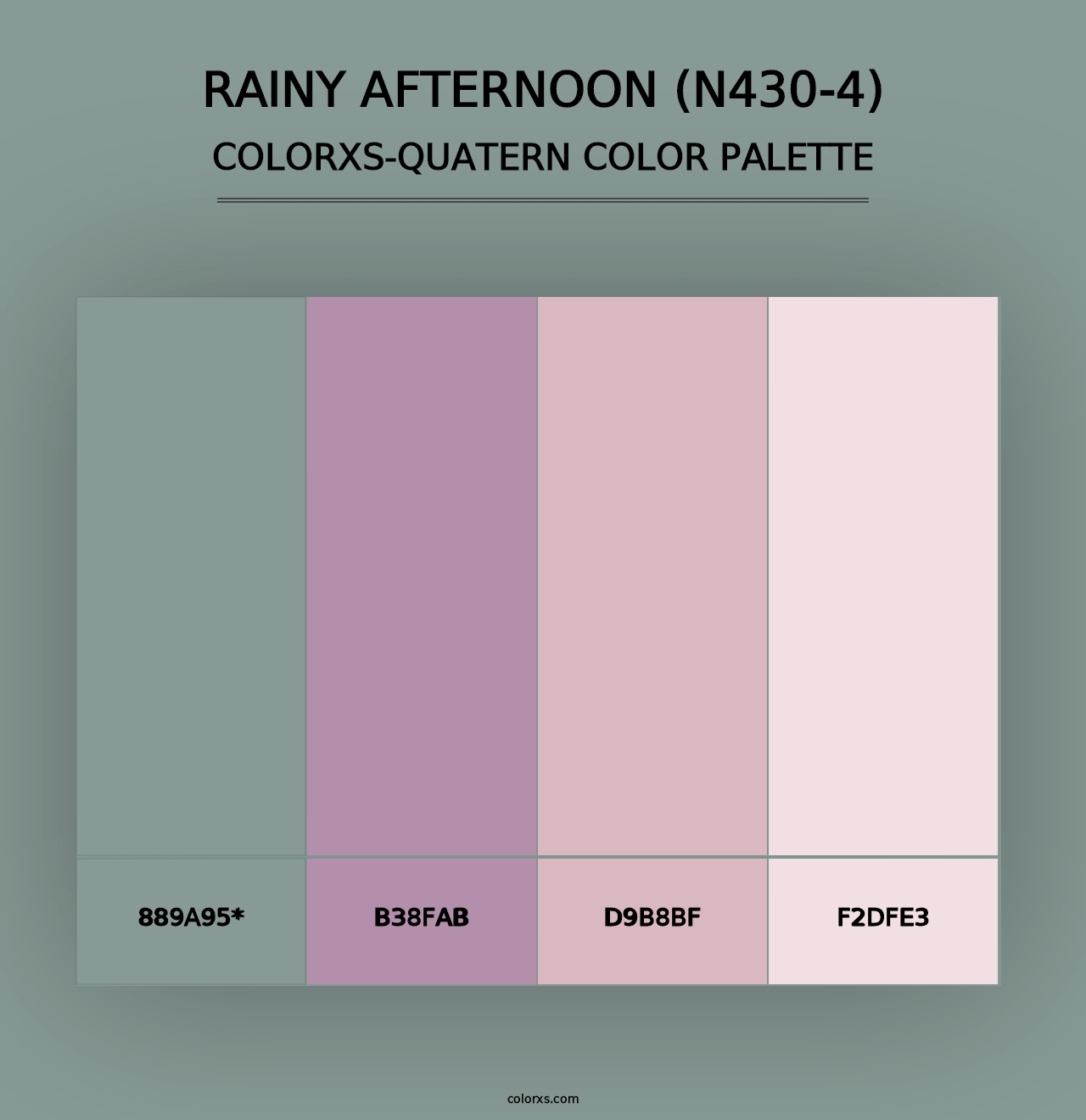 Rainy Afternoon (N430-4) - Colorxs Quad Palette