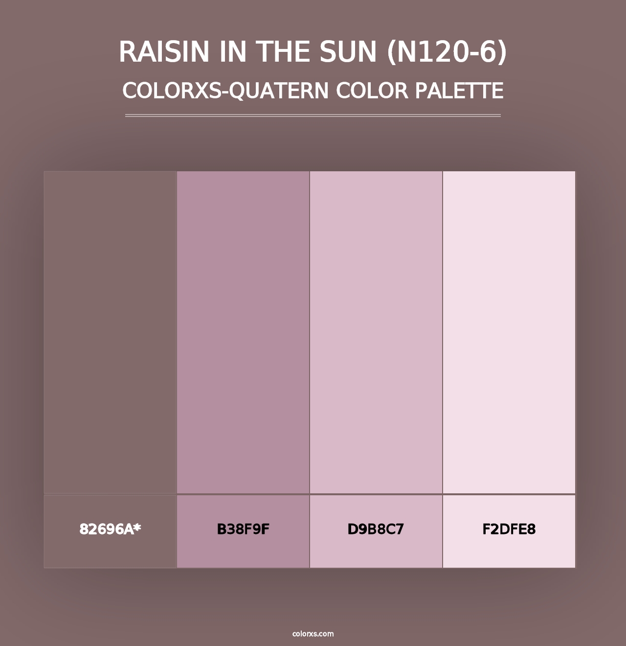 Raisin In The Sun (N120-6) - Colorxs Quad Palette