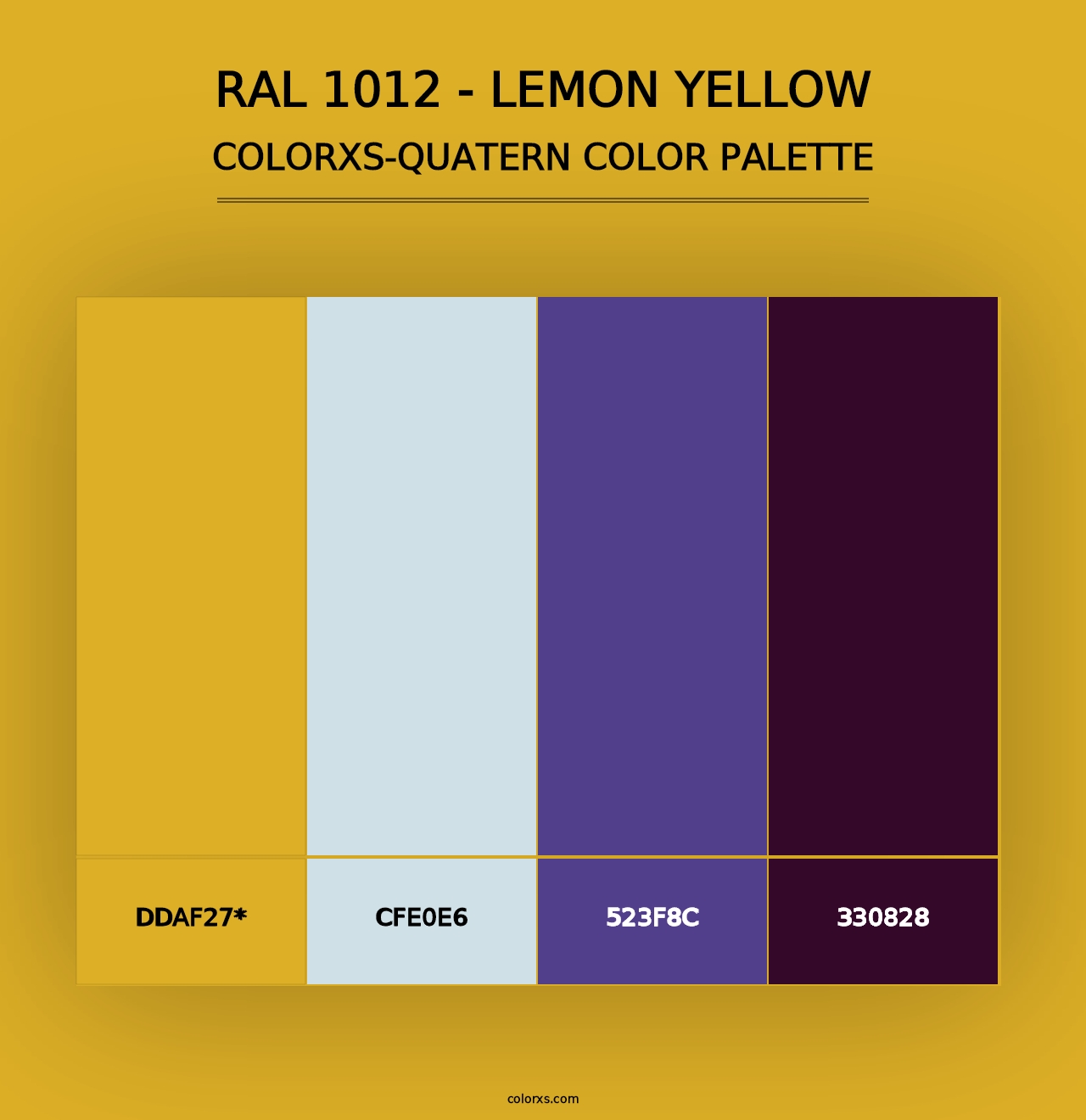 RAL 1012 - Lemon Yellow - Colorxs Quad Palette