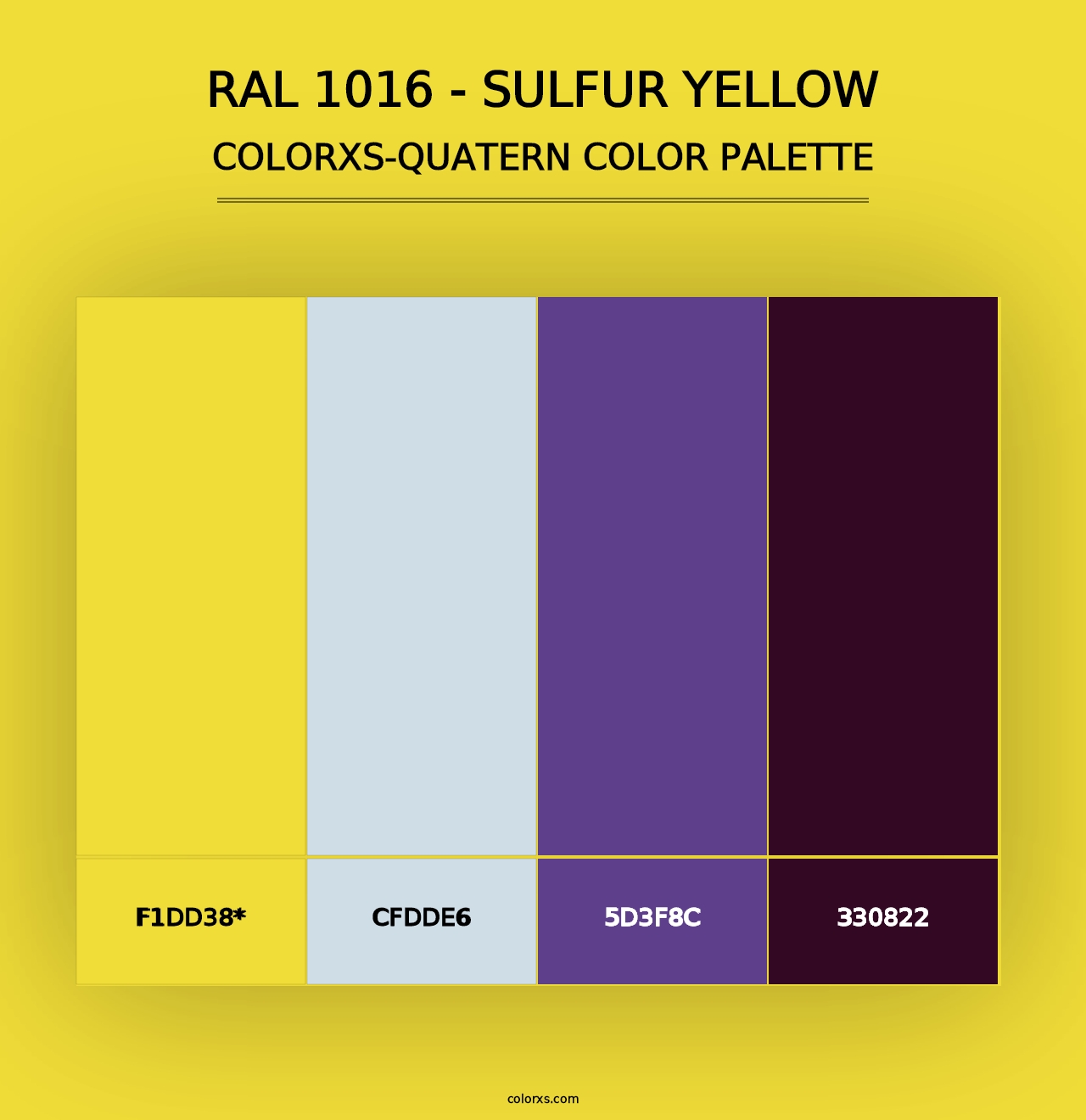 RAL 1016 - Sulfur Yellow - Colorxs Quad Palette