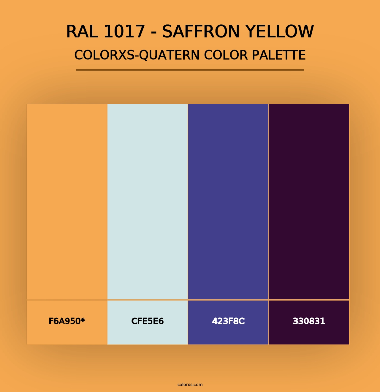 RAL 1017 - Saffron Yellow - Colorxs Quad Palette