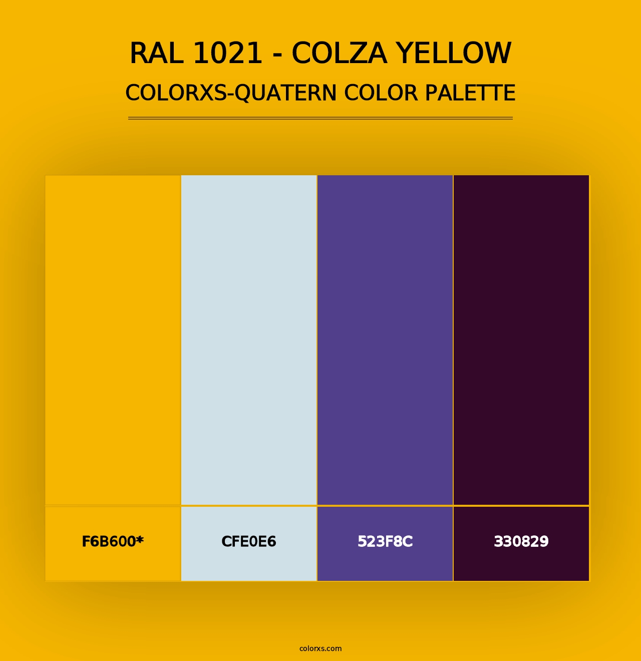 RAL 1021 - Colza Yellow - Colorxs Quad Palette