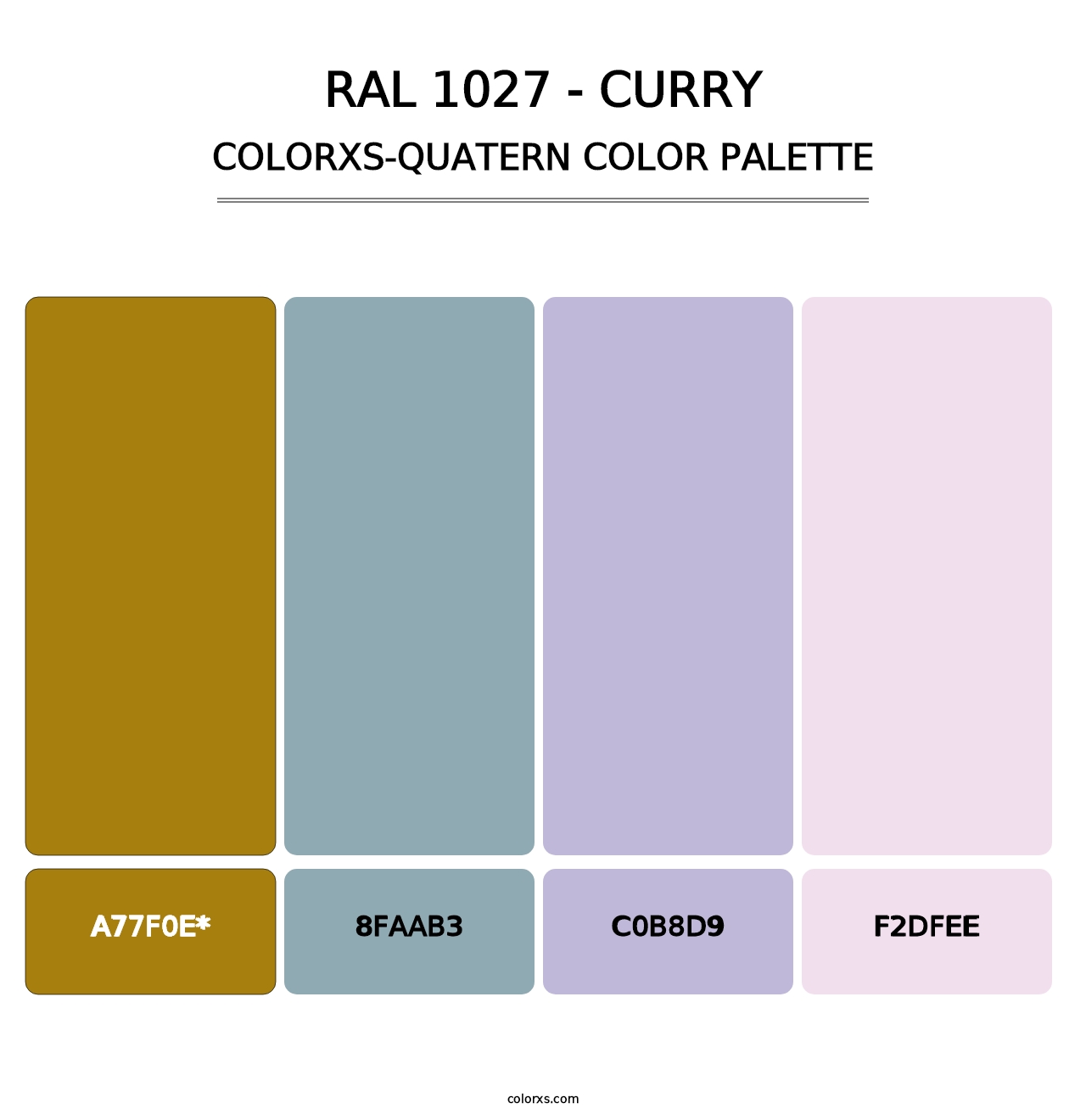 RAL 1027 - Curry - Colorxs Quad Palette