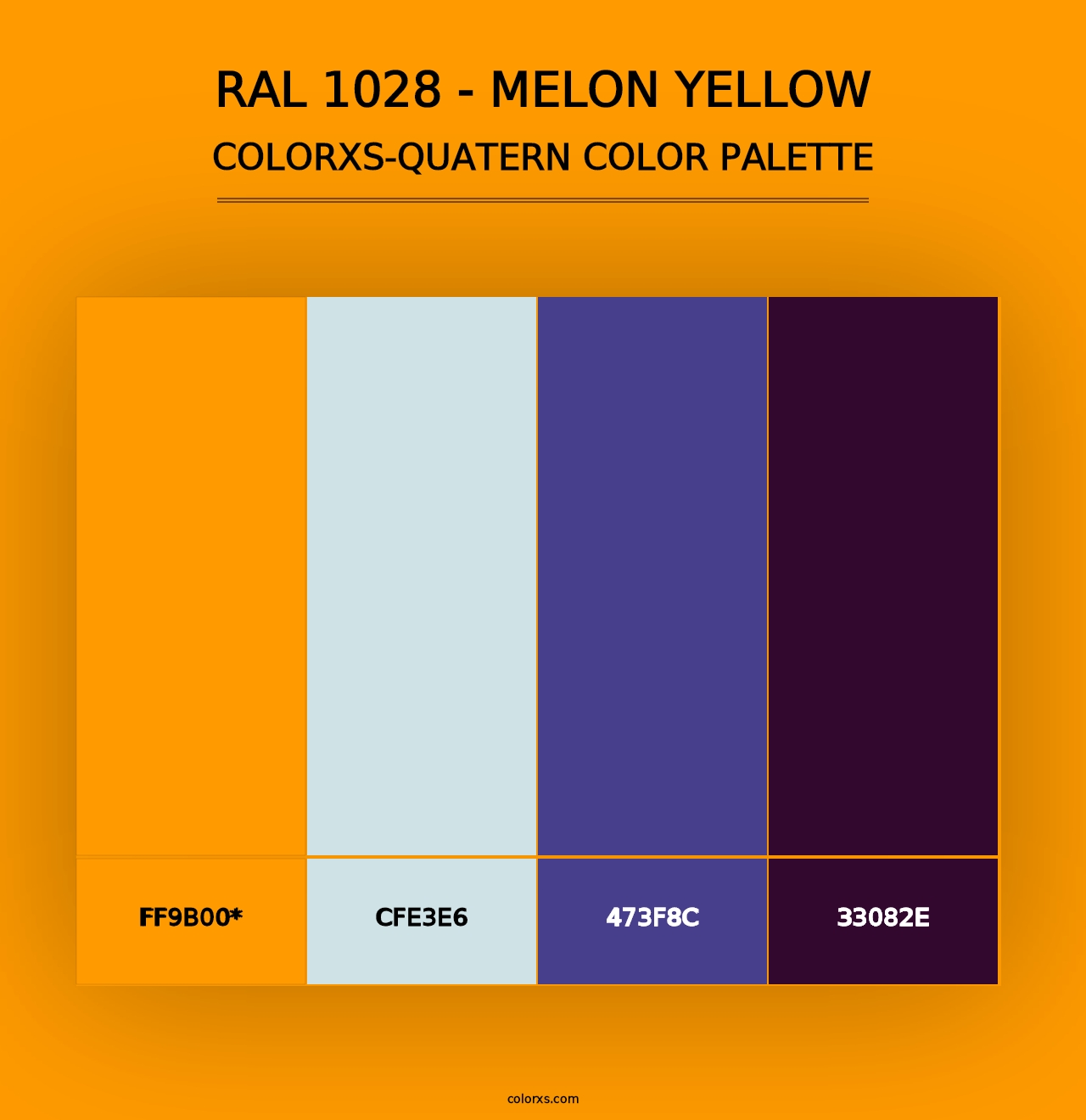 RAL 1028 - Melon Yellow - Colorxs Quad Palette