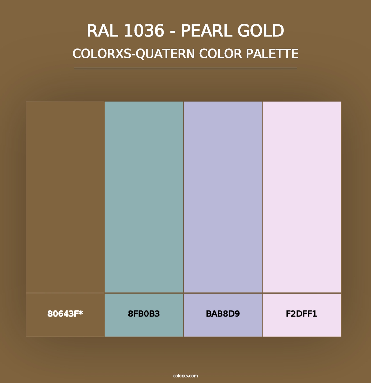 RAL 1036 - Pearl Gold - Colorxs Quad Palette