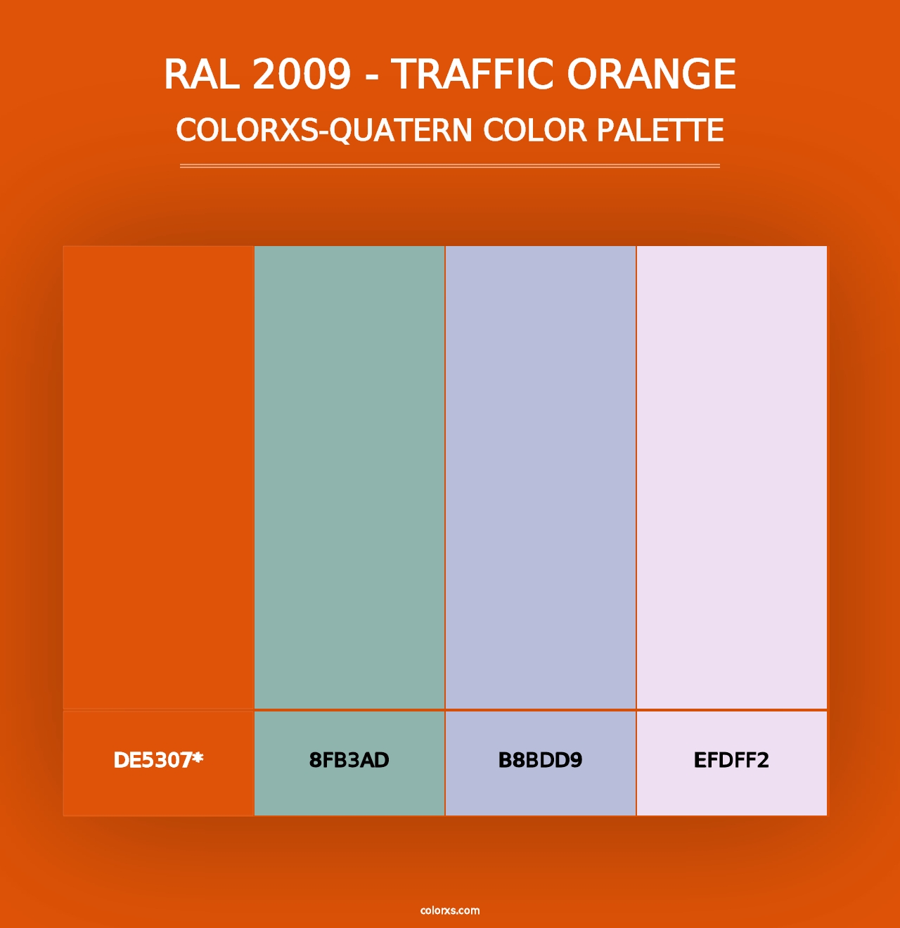 RAL 2009 - Traffic Orange - Colorxs Quad Palette