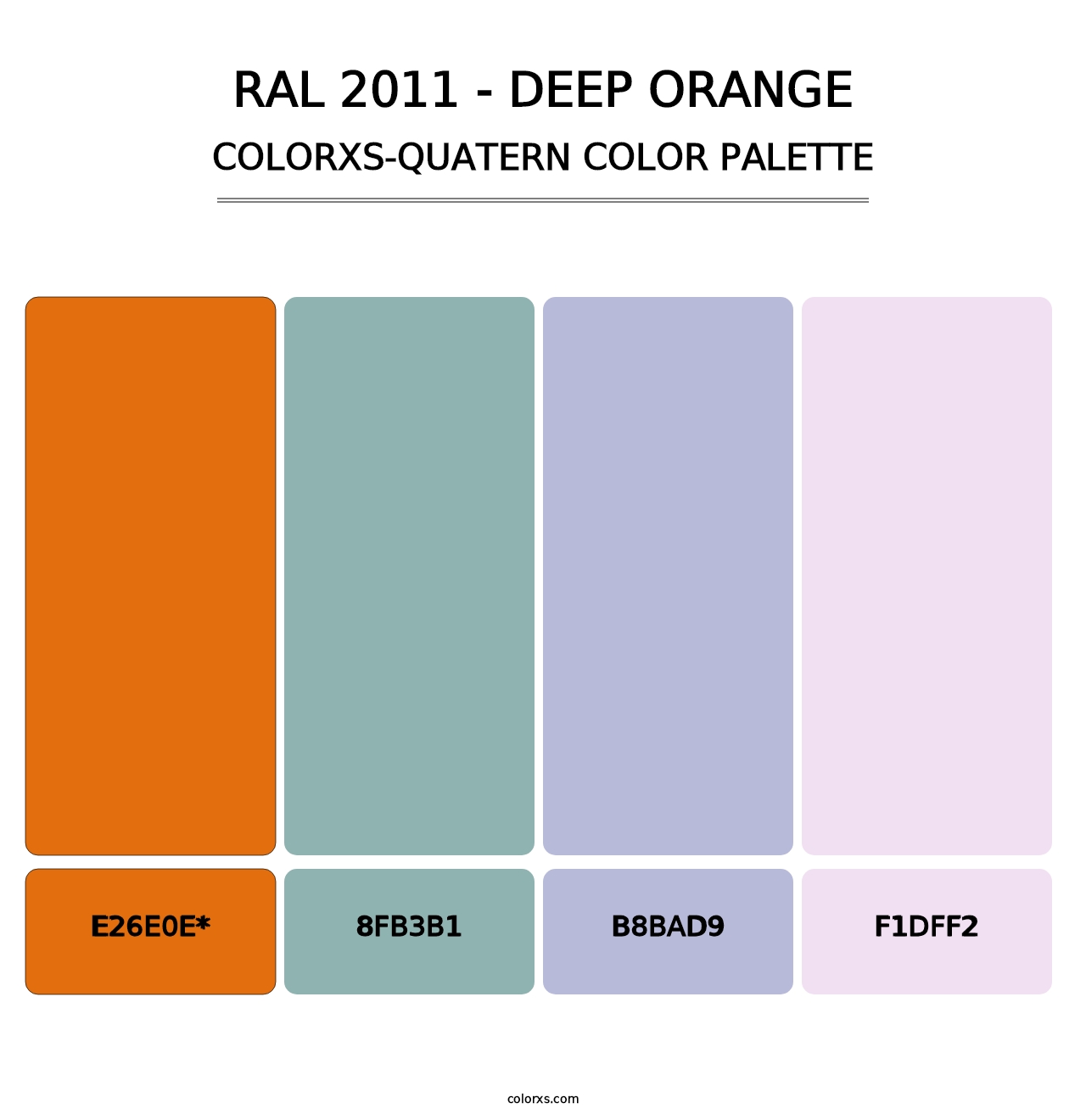 RAL 2011 - Deep Orange - Colorxs Quad Palette