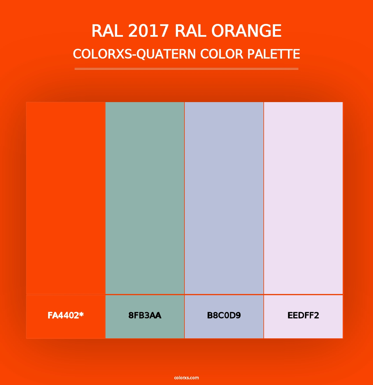 RAL 2017 RAL Orange - Colorxs Quad Palette