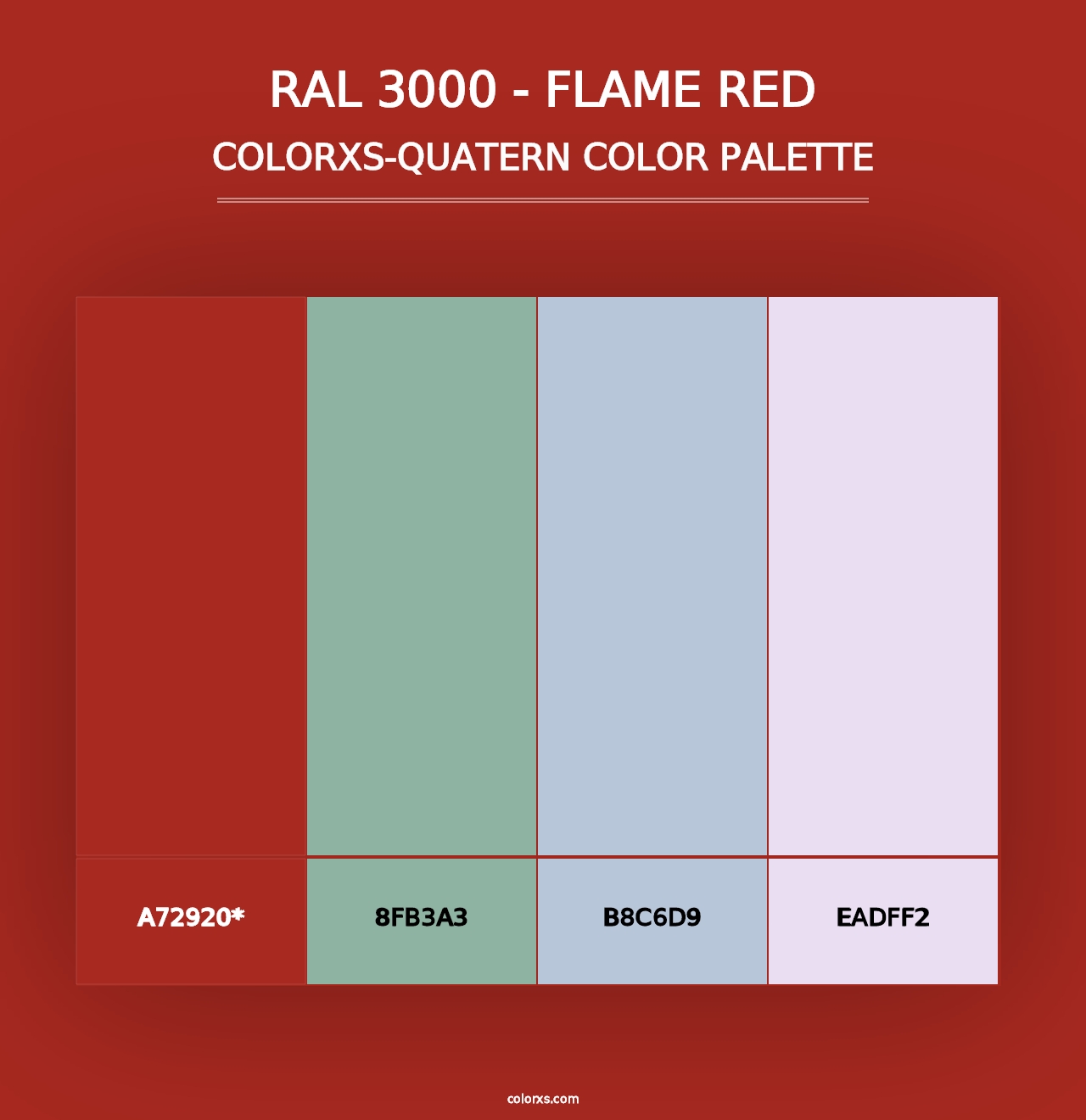 RAL 3000 - Flame Red - Colorxs Quad Palette