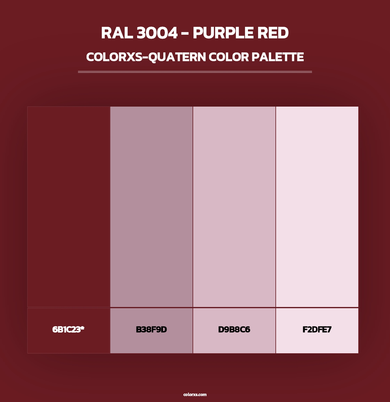 RAL 3004 - Purple Red - Colorxs Quad Palette