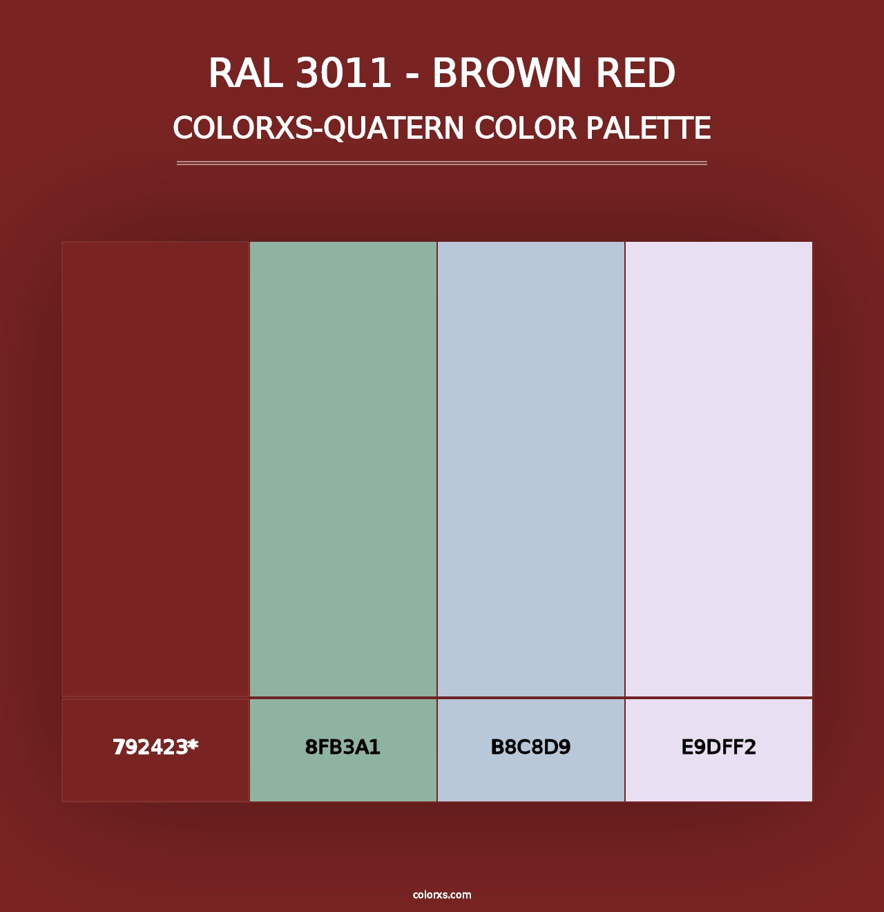 RAL 3011 - Brown Red - Colorxs Quad Palette