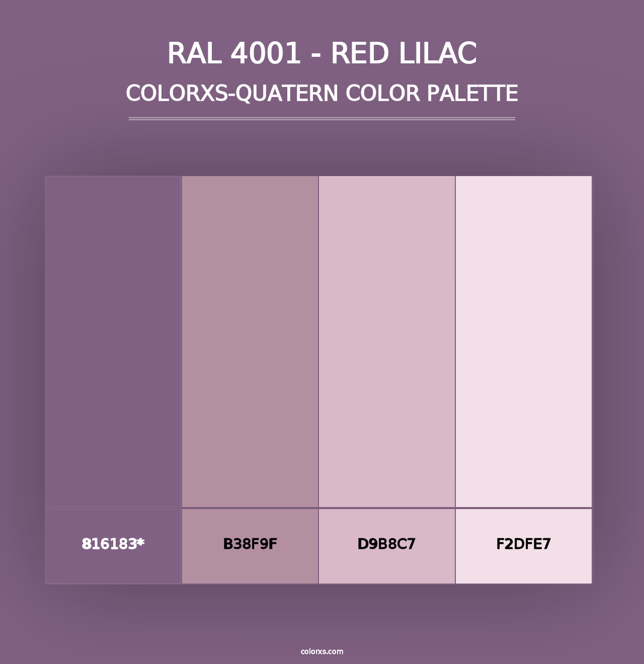 RAL 4001 - Red Lilac - Colorxs Quad Palette