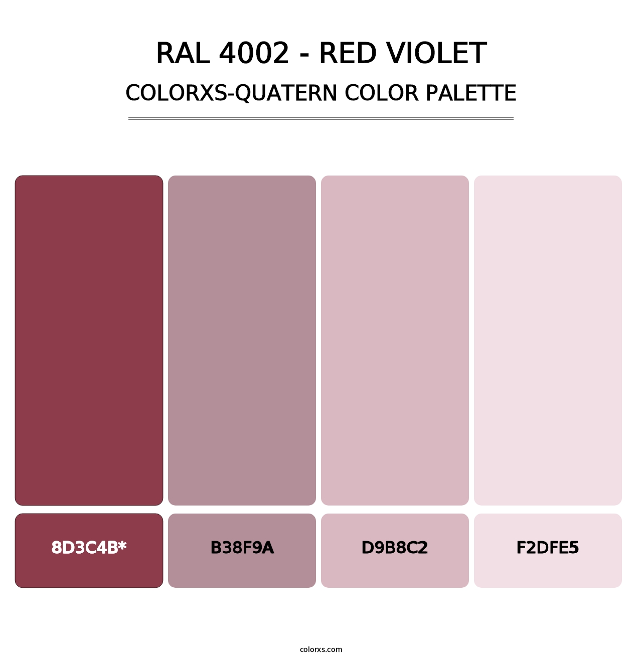 RAL 4002 - Red Violet - Colorxs Quad Palette