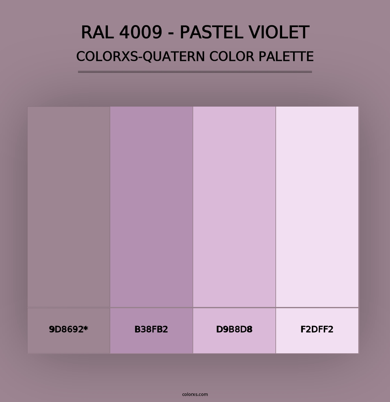 RAL 4009 - Pastel Violet - Colorxs Quad Palette