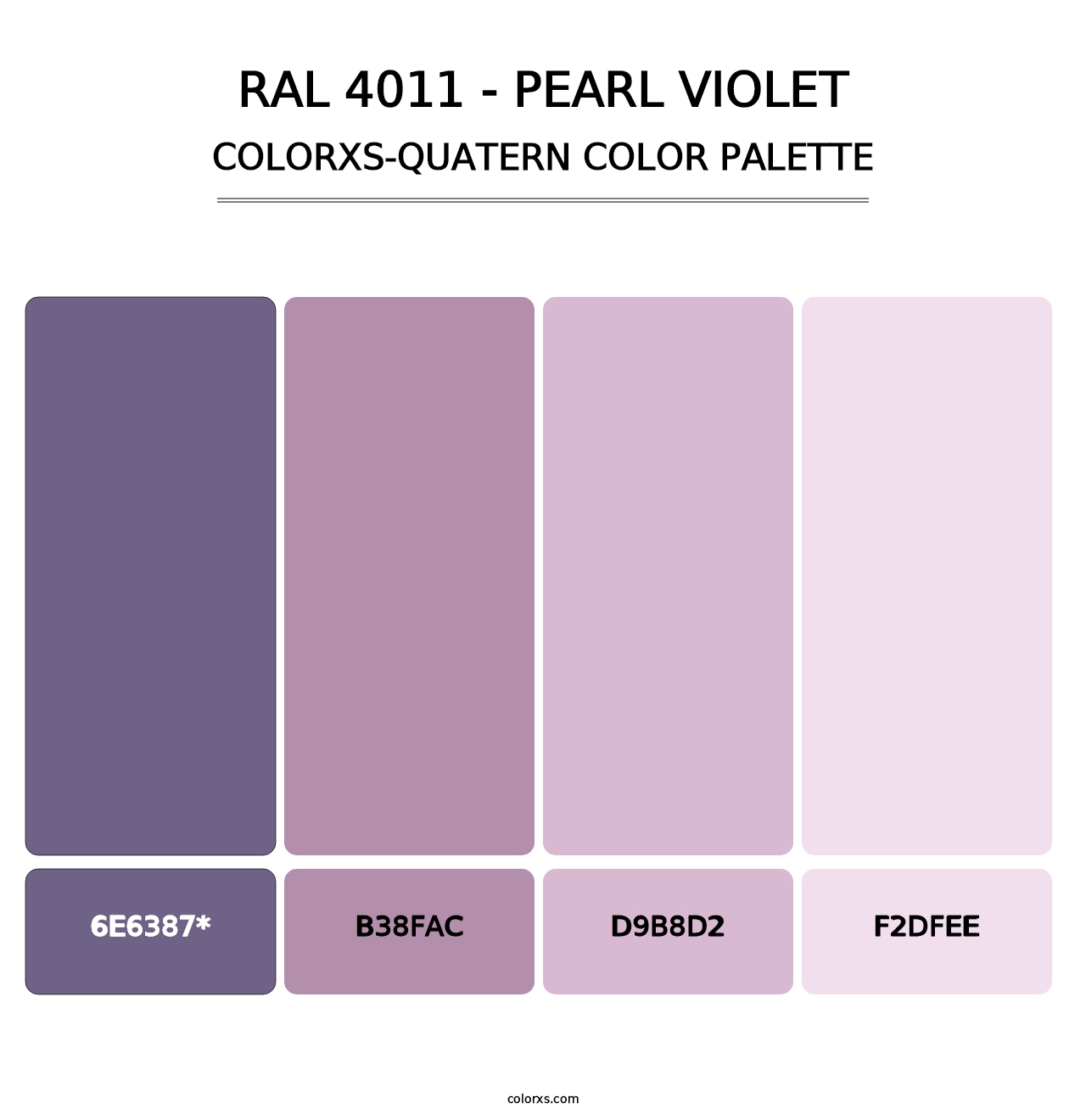 RAL 4011 - Pearl Violet - Colorxs Quad Palette