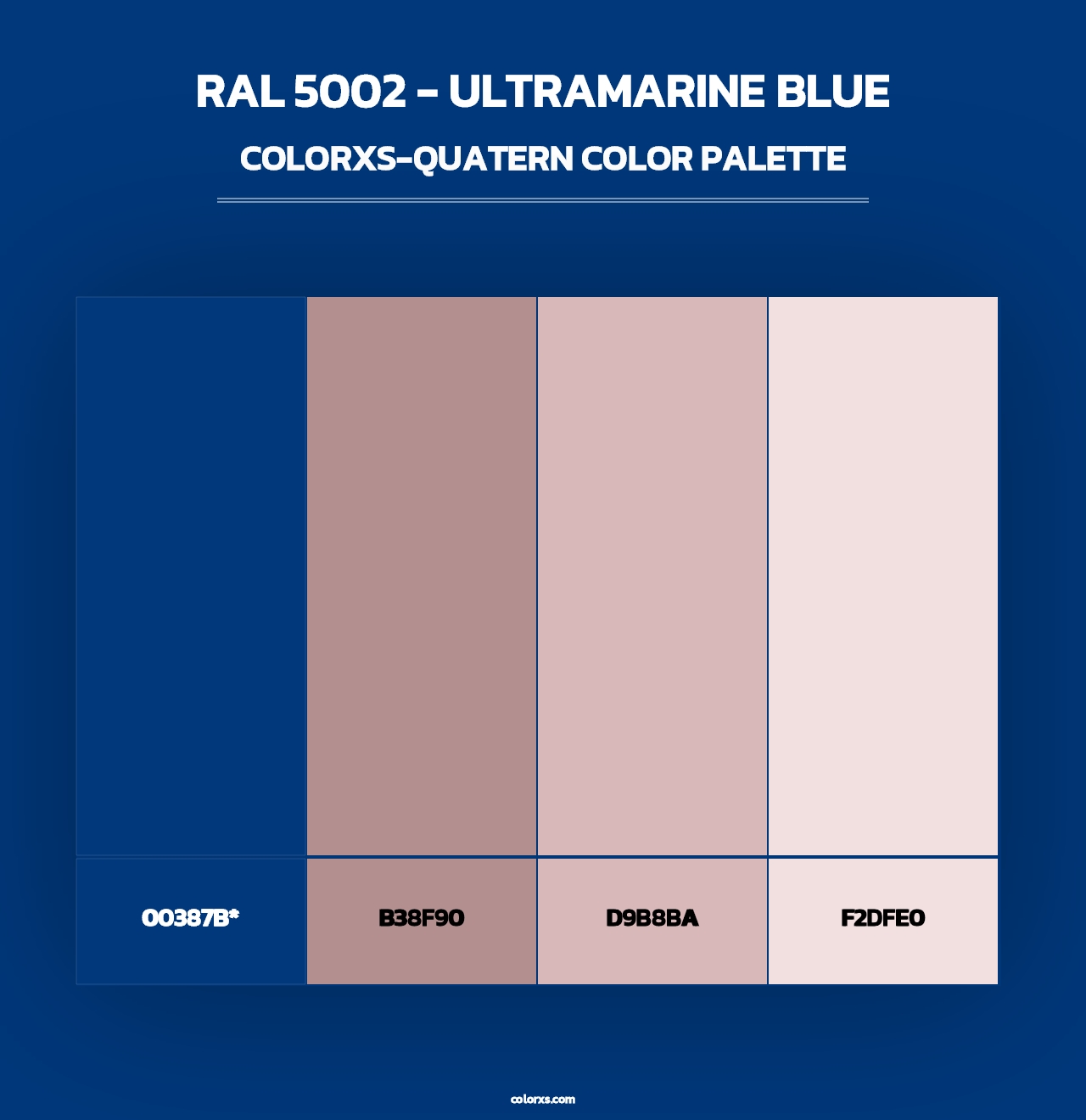 RAL 5002 - Ultramarine Blue - Colorxs Quad Palette