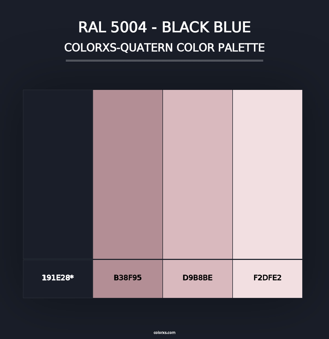 RAL 5004 - Black Blue - Colorxs Quad Palette