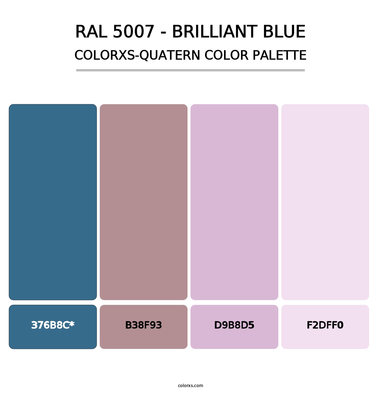 RAL 5007 - Brilliant Blue - Colorxs Quad Palette