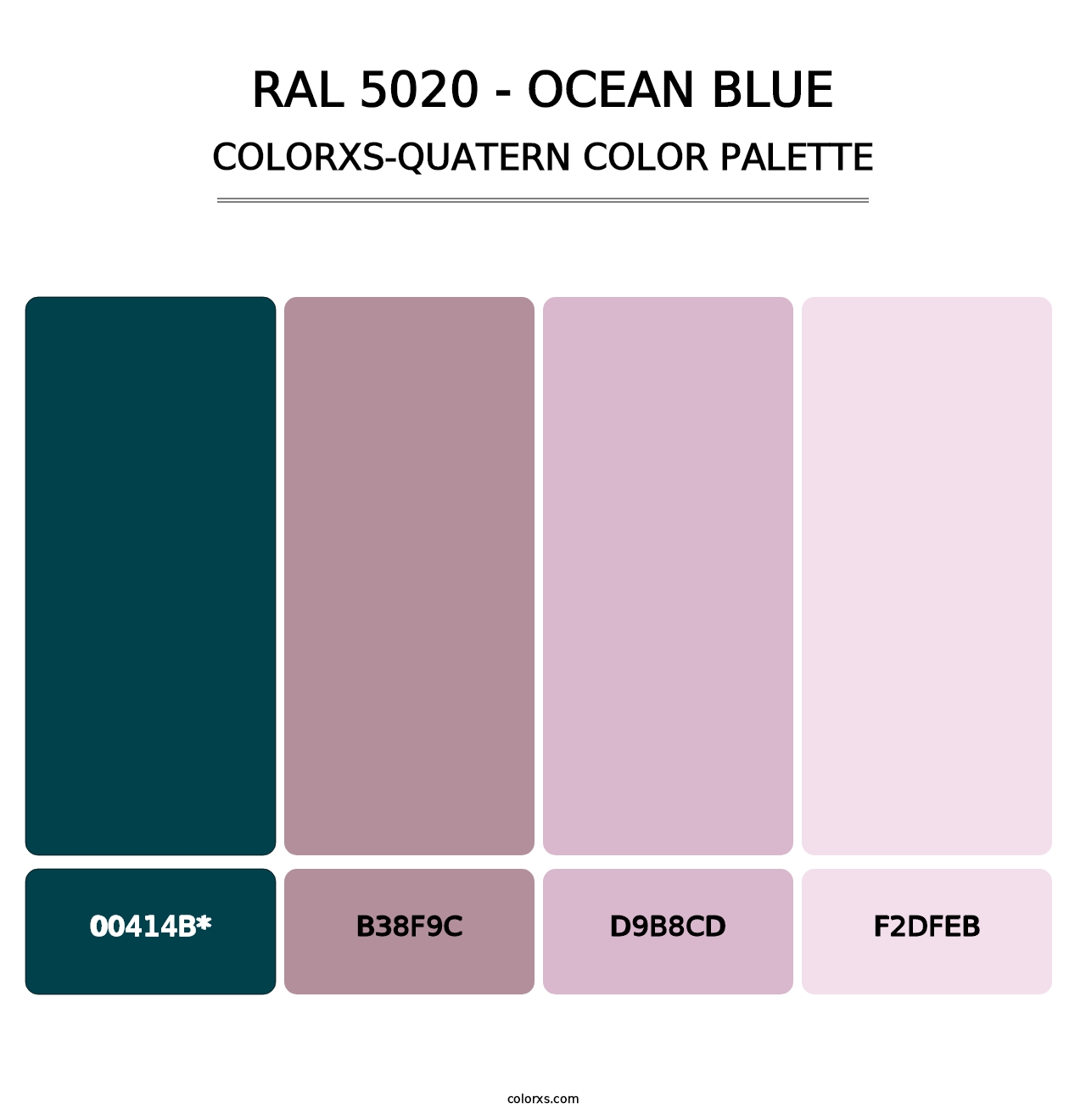 RAL 5020 - Ocean Blue - Colorxs Quad Palette