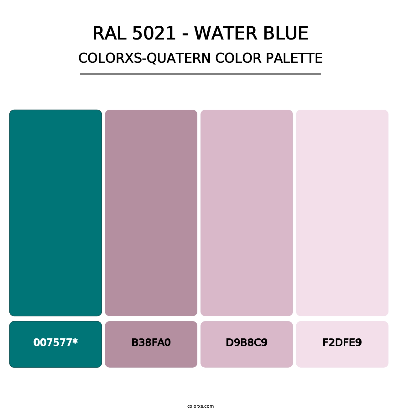 RAL 5021 - Water Blue - Colorxs Quad Palette