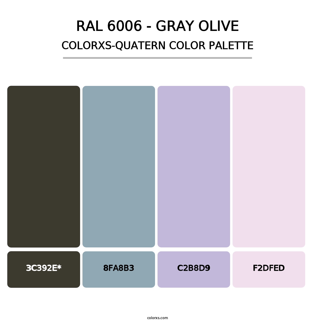 RAL 6006 - Gray Olive - Colorxs Quad Palette