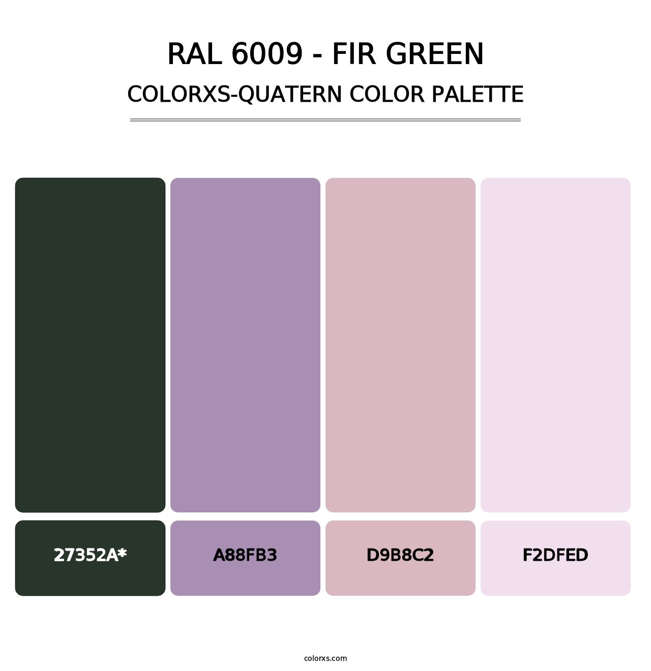 RAL 6009 - Fir Green - Colorxs Quad Palette