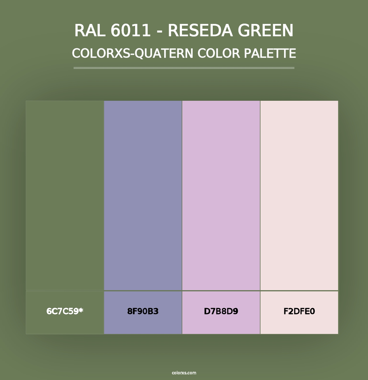 RAL 6011 - Reseda Green - Colorxs Quad Palette