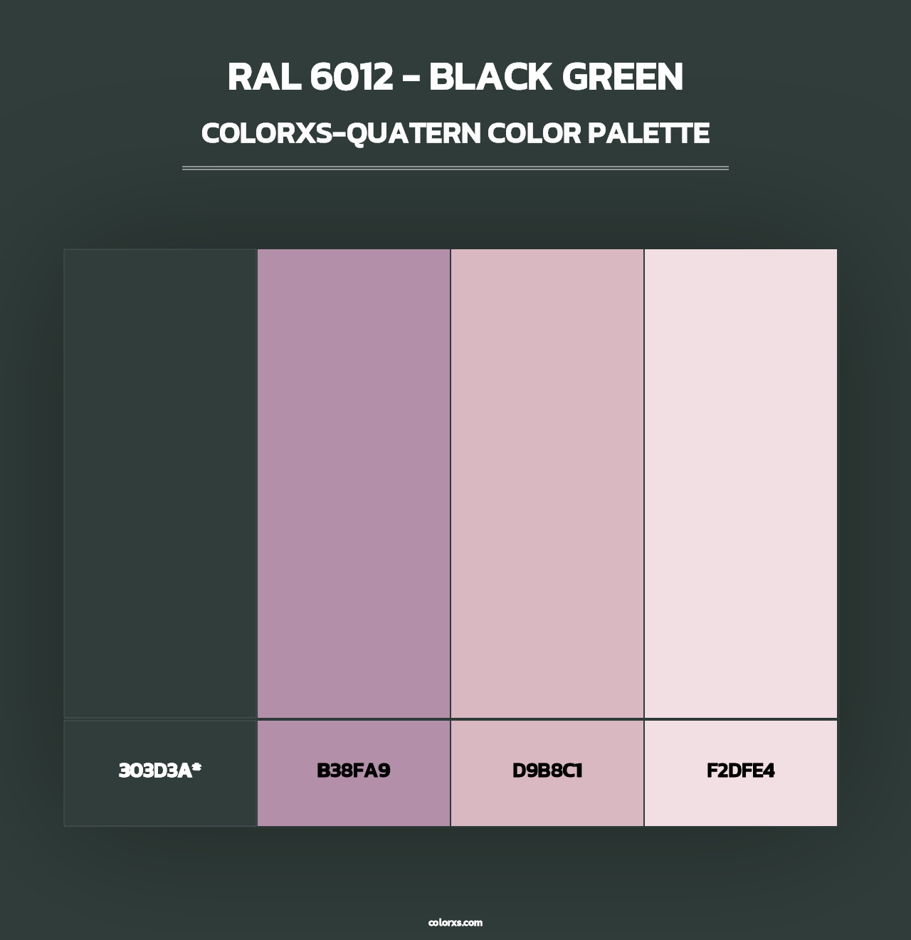 RAL 6012 - Black Green - Colorxs Quad Palette