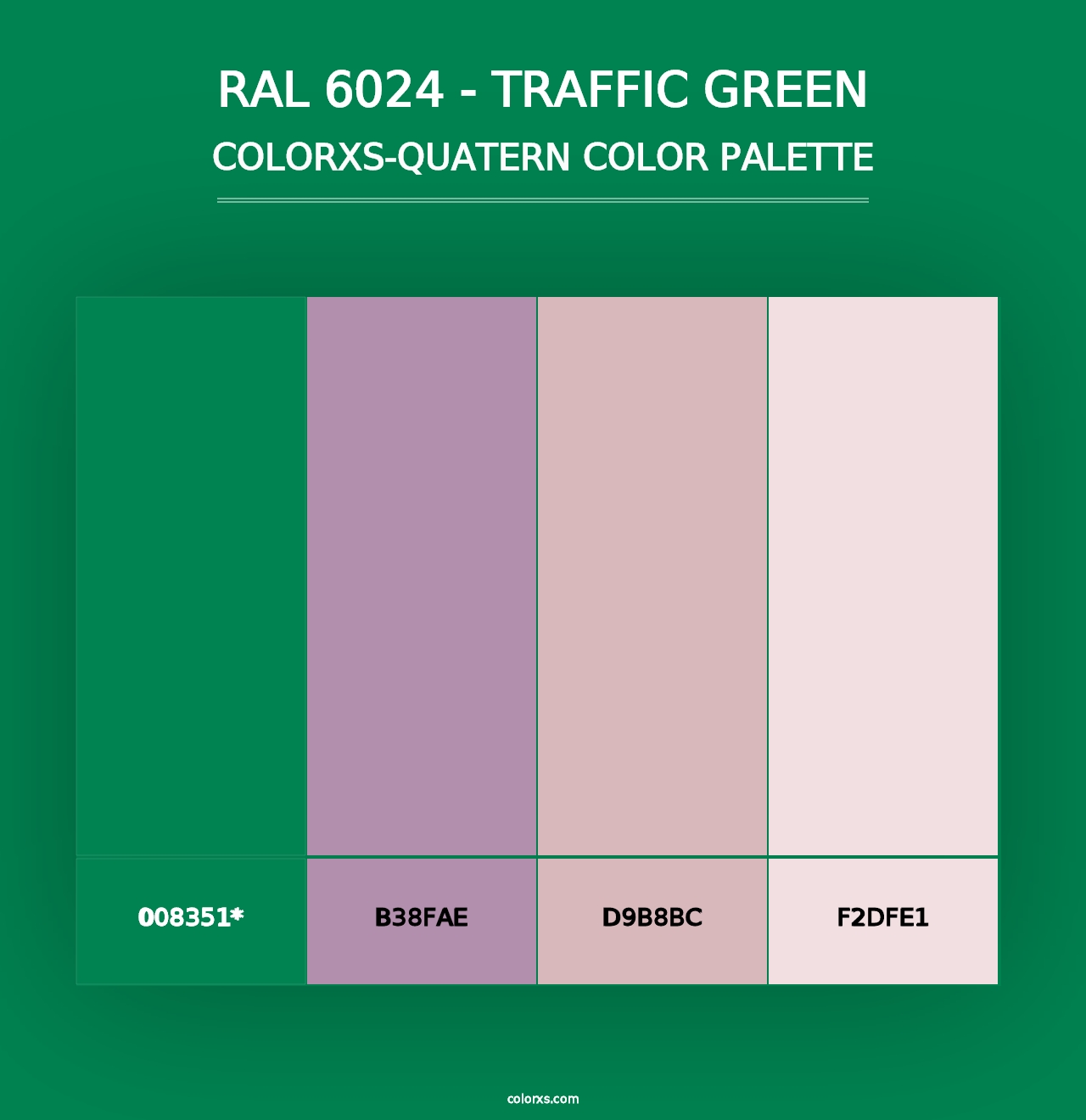 RAL 6024 - Traffic Green - Colorxs Quad Palette