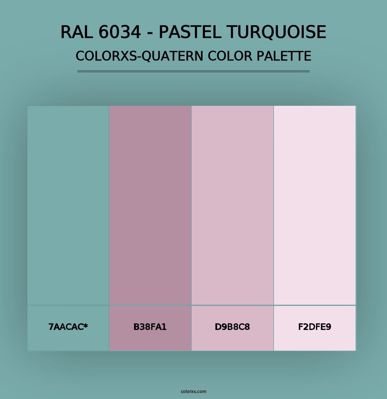 RAL 6034 - Pastel turquoise - Colorxs Quad Palette