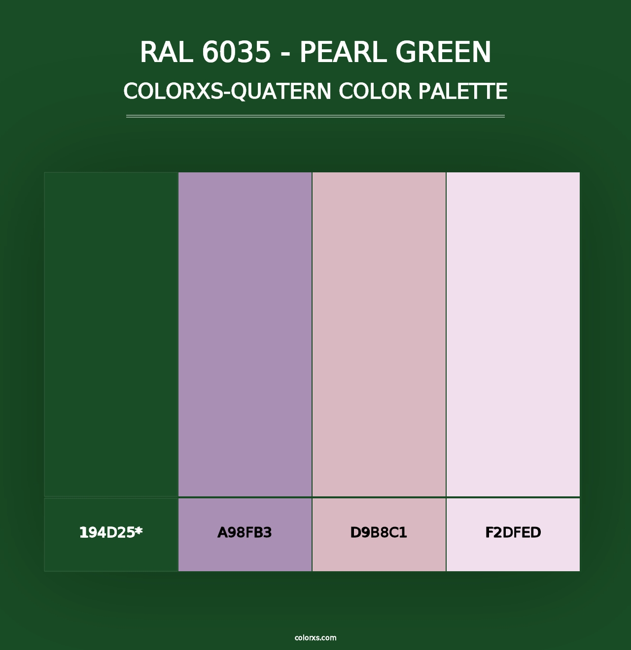 RAL 6035 - Pearl Green - Colorxs Quad Palette