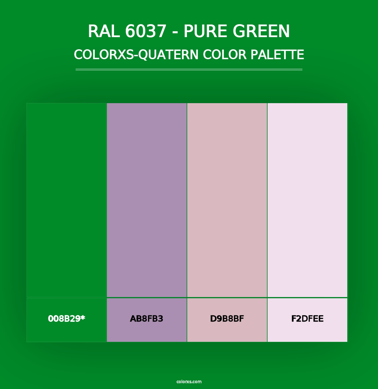 RAL 6037 - Pure Green - Colorxs Quad Palette